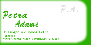 petra adami business card
